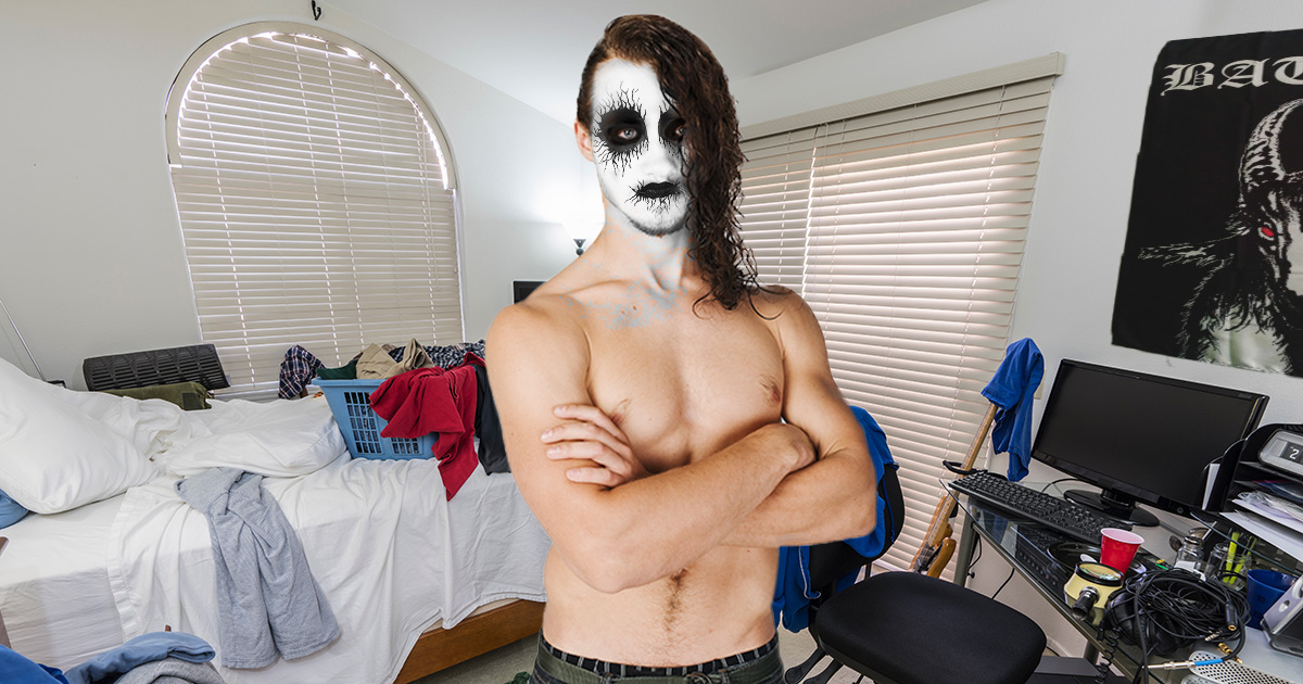 Quarantined Black Metal Guitarist Clearly Only Doing Corpse Paint